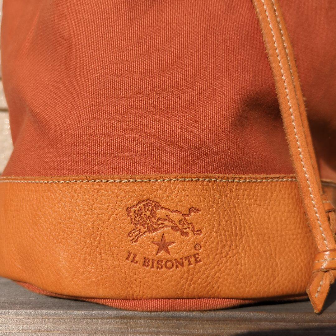 希少！IL BISONTE イルビゾンテ　ボンサック 巾着型ワンショルダーバッグ