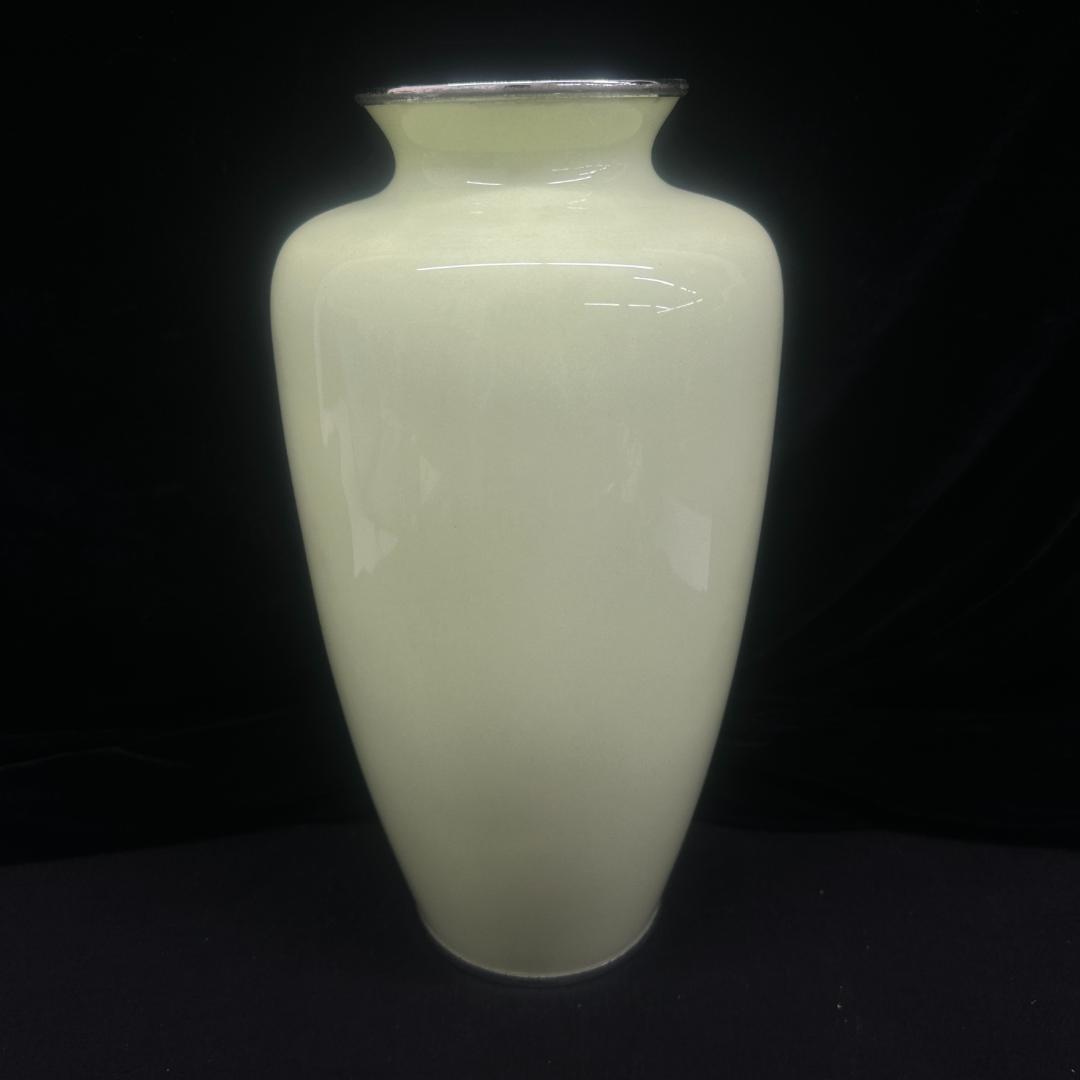 七宝焼 花瓶 牡丹梅図 花器 花入 花生 壺 陶器 伝統工芸 古美術