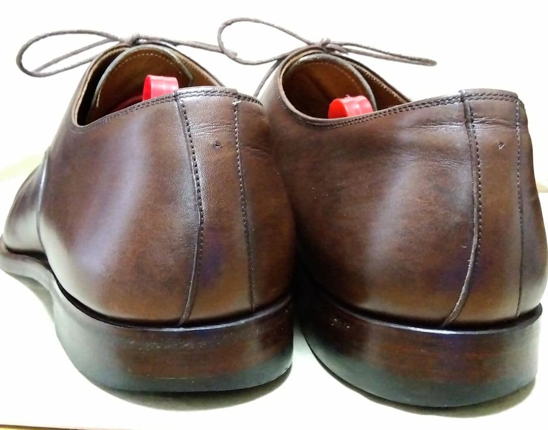 スコッチグレイン ストレートチップ ダークブラウン サイズ26.5