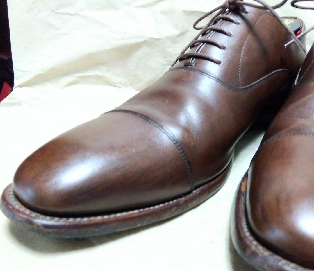 スコッチグレイン ストレートチップ ダークブラウン サイズ26.5