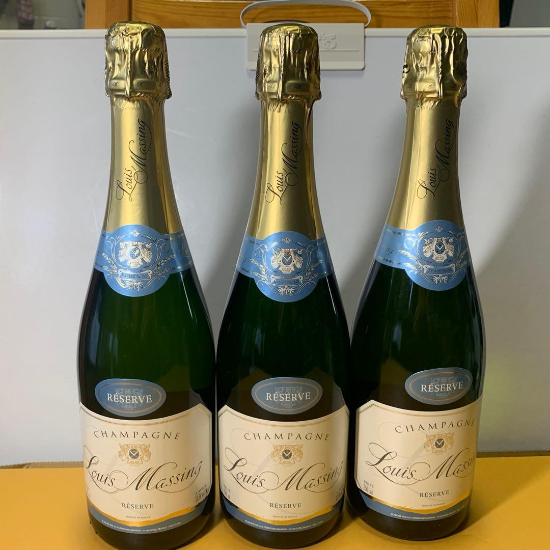 ルイ・マッサン レゼルヴ ブリュット シャンパン 750ml ３本セット