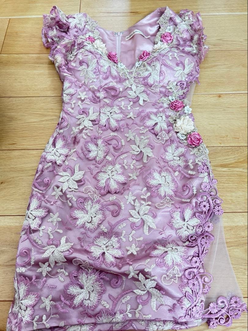 ROBE de FLEURS フラワー総刺繍キャバクラドレス