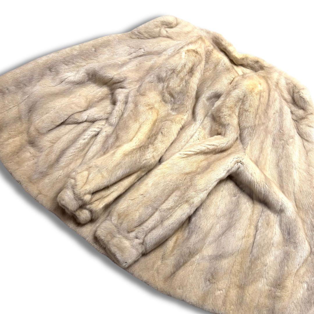 【着丈70cm以上】パールミンク MINK リアルファーコート 本毛皮 貂