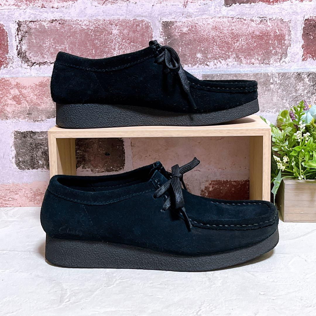 極美品【Clarks クラークス】ワラビー スエード 黒 チロリアンシューズ