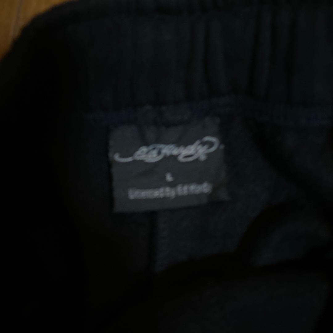 ED HARDY スカル ハート パーカー 黒　スウェット　上下セットアップ