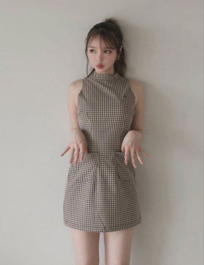 andmary Natalie check mini dress 最終値下げ