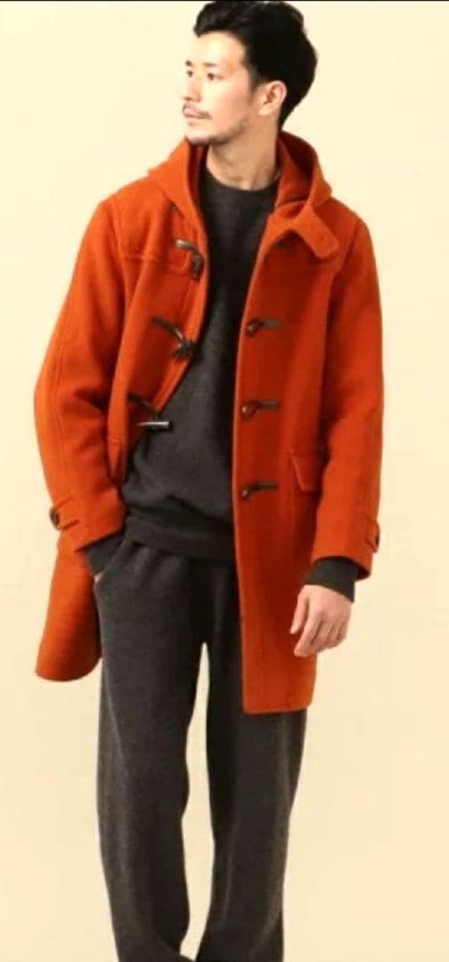 美品　SHIPS ダッフルコート イタリア　S　ヘリーンボン