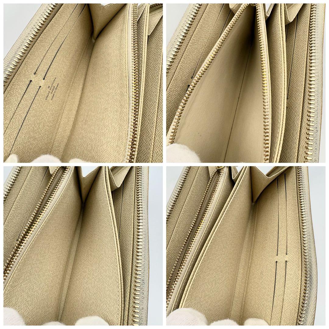 【美品】ルイヴィトン ジッピーウォレット ダミエ アズール M60019 白