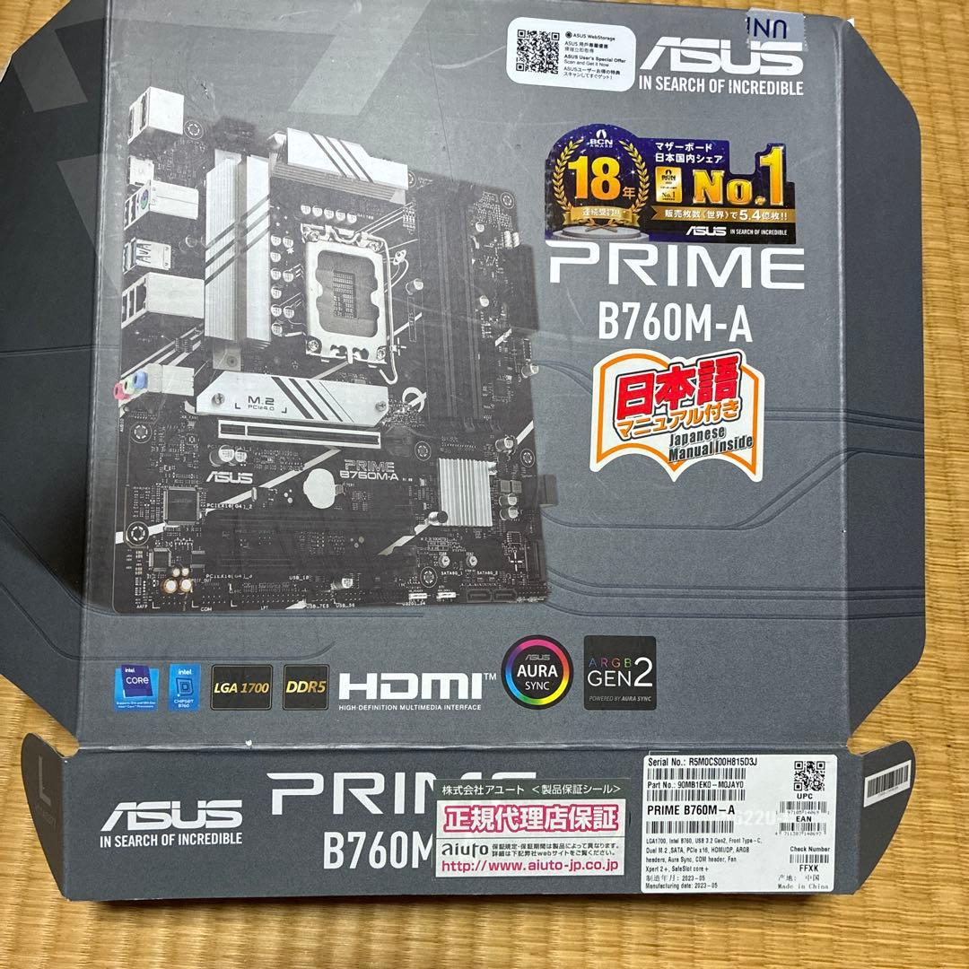 ASUS マザーボード　 PRIME B760M-A