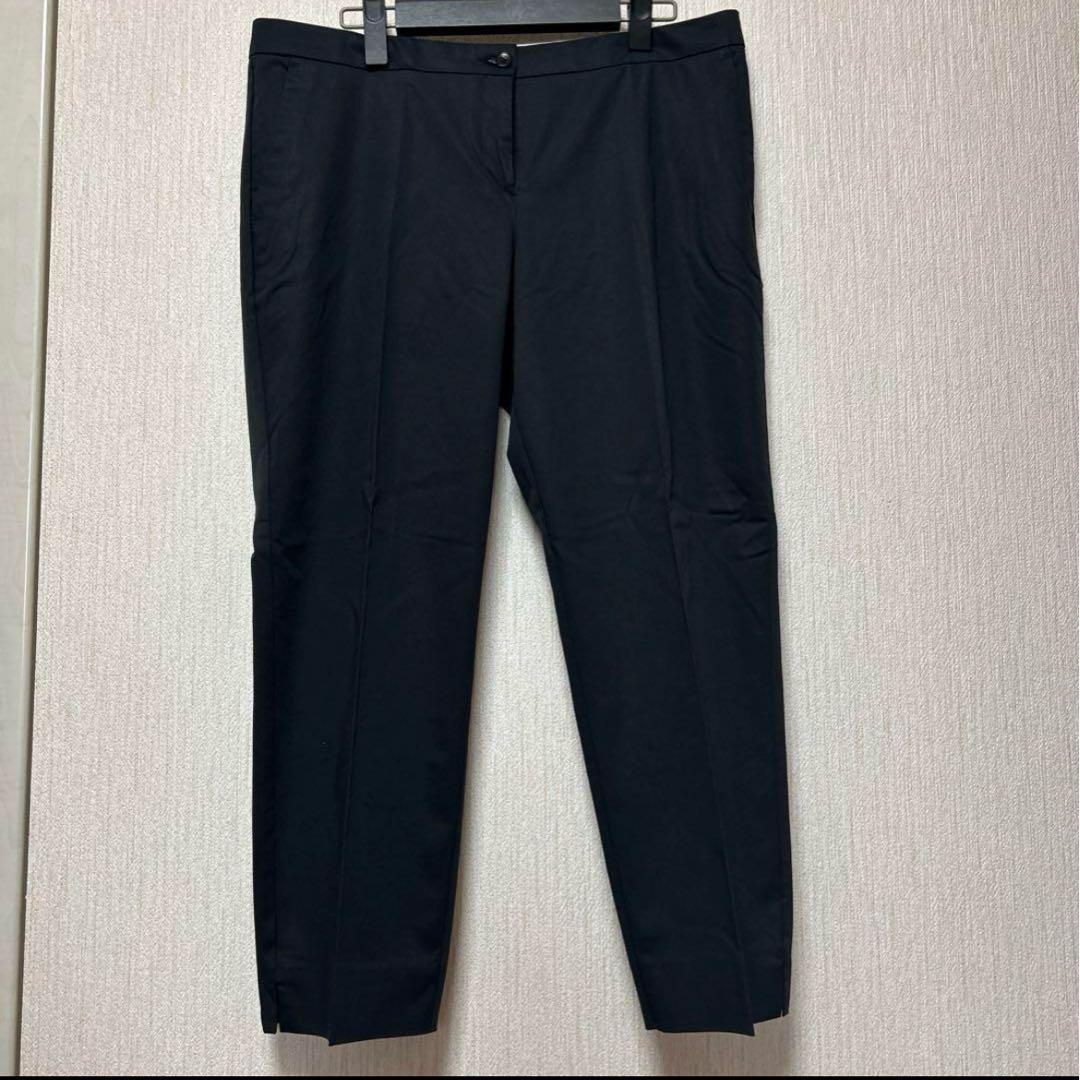 0318 ETRO 黒クロップド丈パンツ 46サイズ