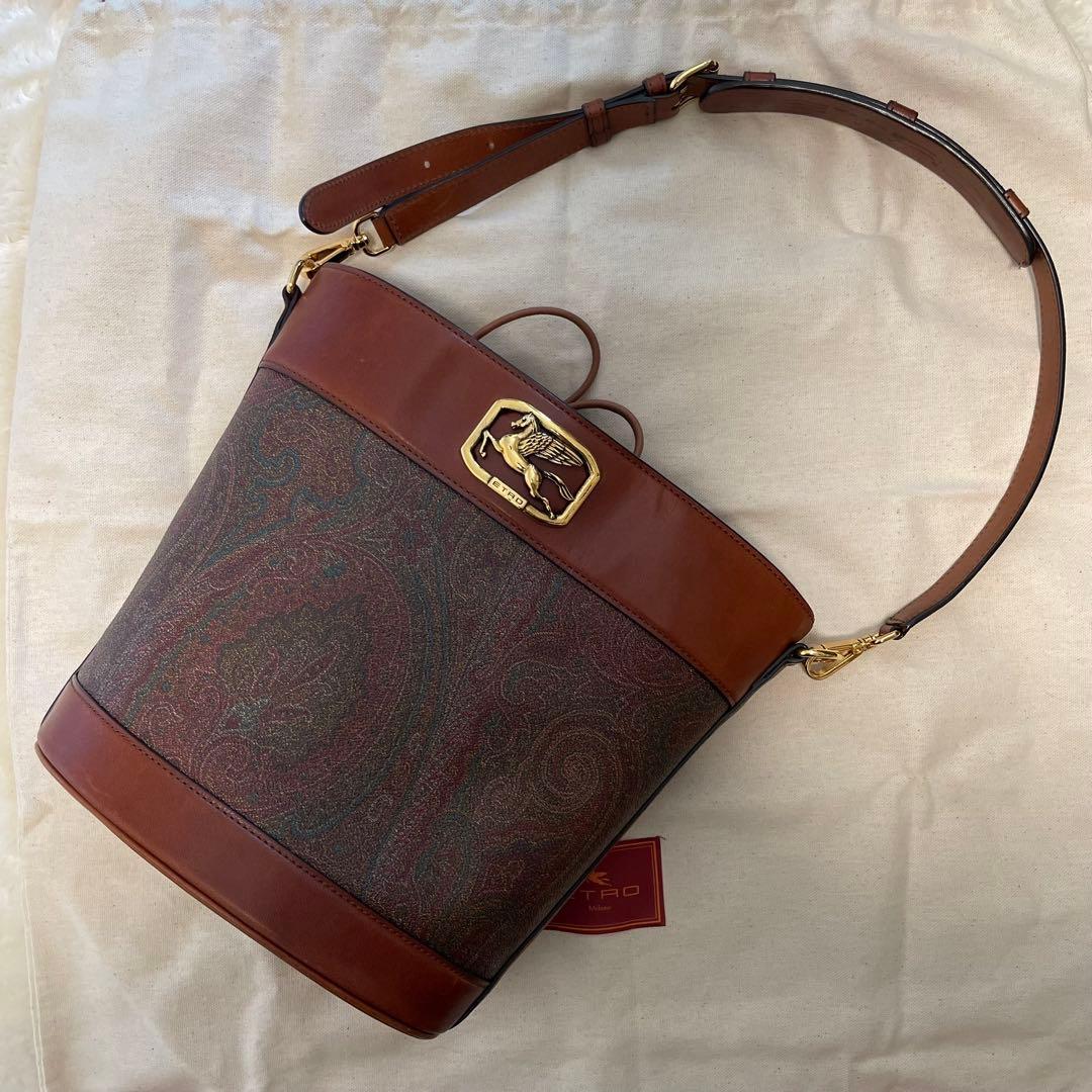 ETRO エトロ ペガソ ペガサス ペイズリー 巾着 ショルダーバッグ