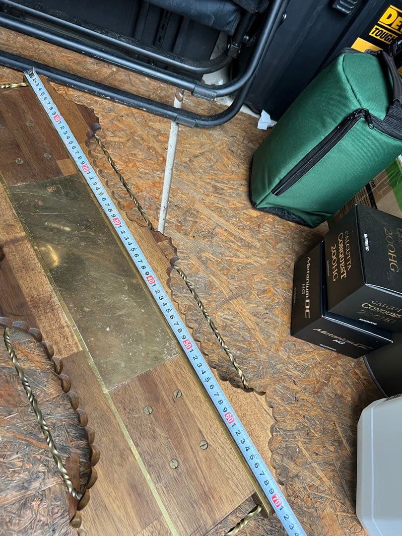 木製　テーブル　真鍮　サイドテーブル