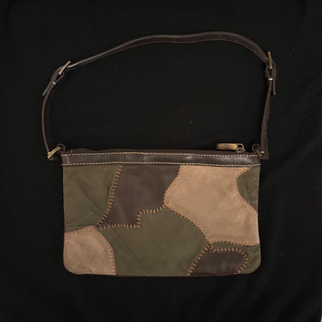 DOLCE & GABBANA アーカイブ 迷彩 スエード レザーバッグ