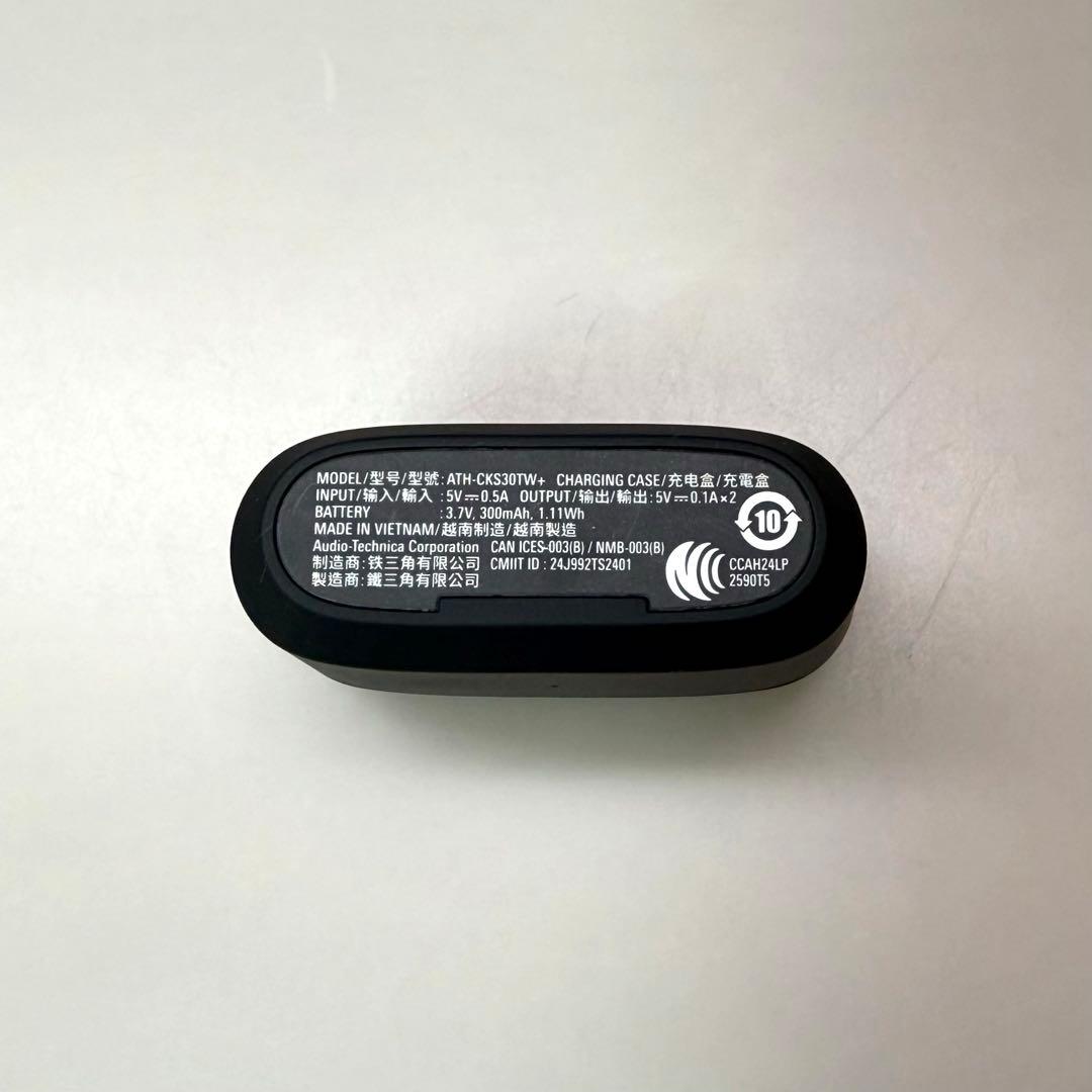 オーディオテクニカ ワイヤレスイヤホン ath-cks30TW+ 黒 ブラック