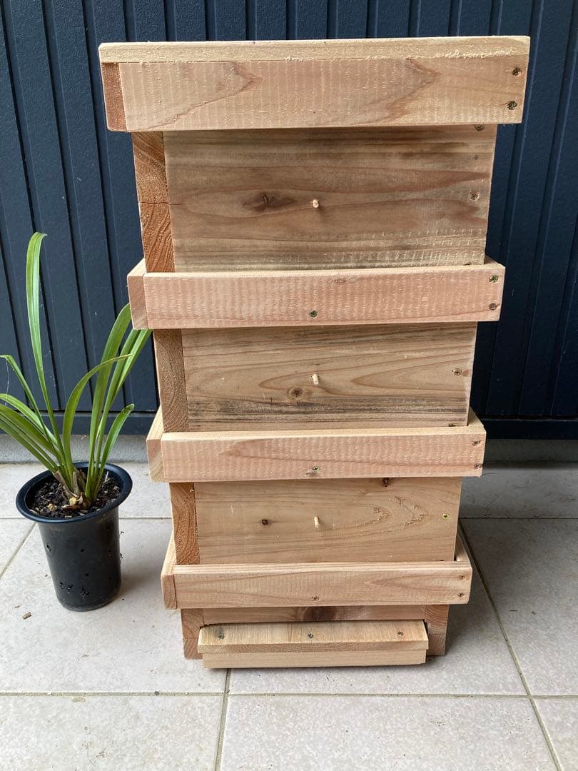 日本ミツバチ用巣箱　重箱式　キンリョウヘン付き