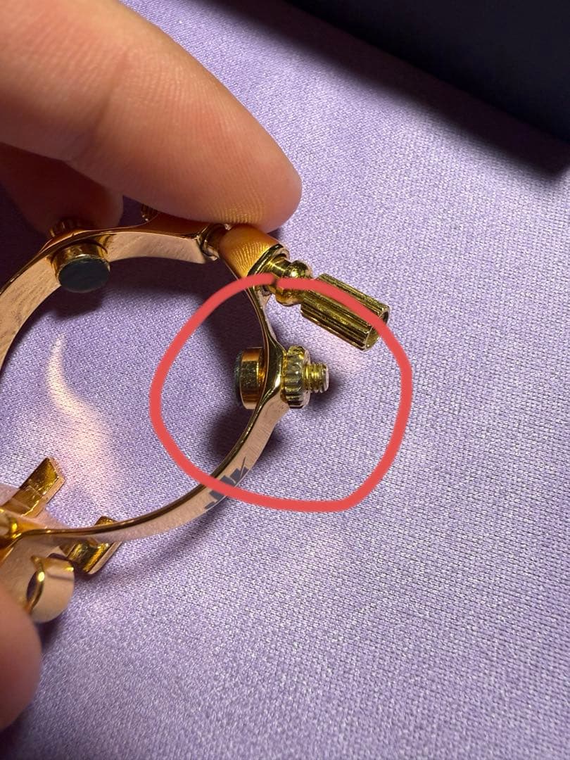 JLV アルトサックス用リガチャー　24K金メッキ GP