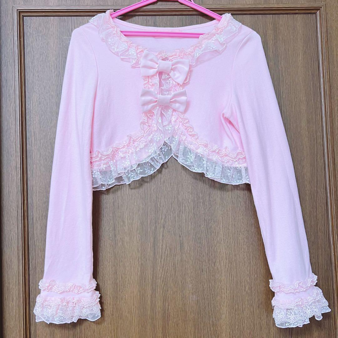 Angelic Pretty ボレロ　カーディガン　レース　リボン　ピンク