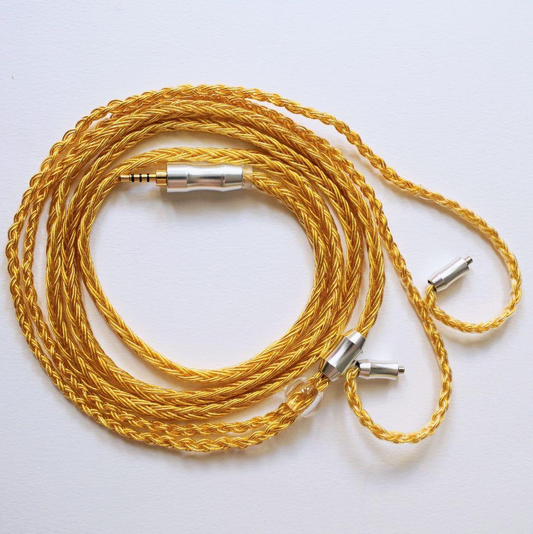 1点のみ!最高仕様16芯 金メッキケーブル 膨張式mmcx/2.5mm バランス
