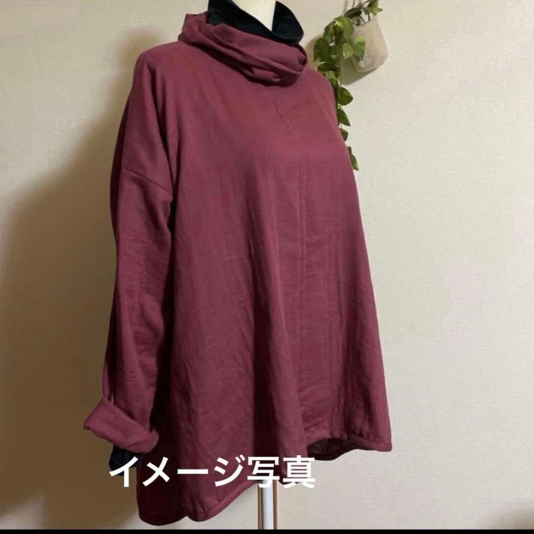 ぼたもち様　ダブルガーゼ　オフタートルネックブラウス