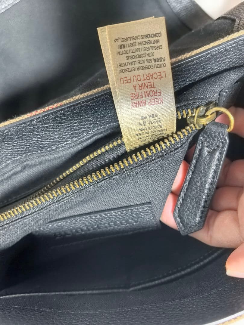 Burberry チェック柄 ショルダーバッグ キャンバス