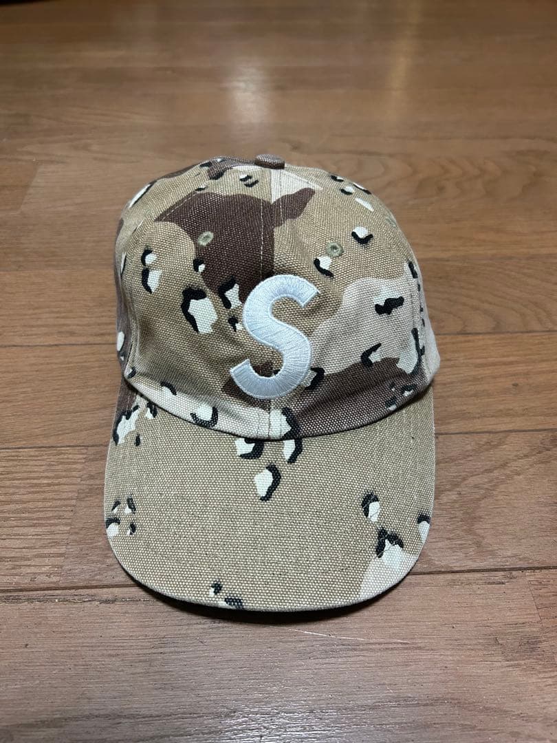 supreme Sロゴ キャップ 迷彩 人気商品 状態〇