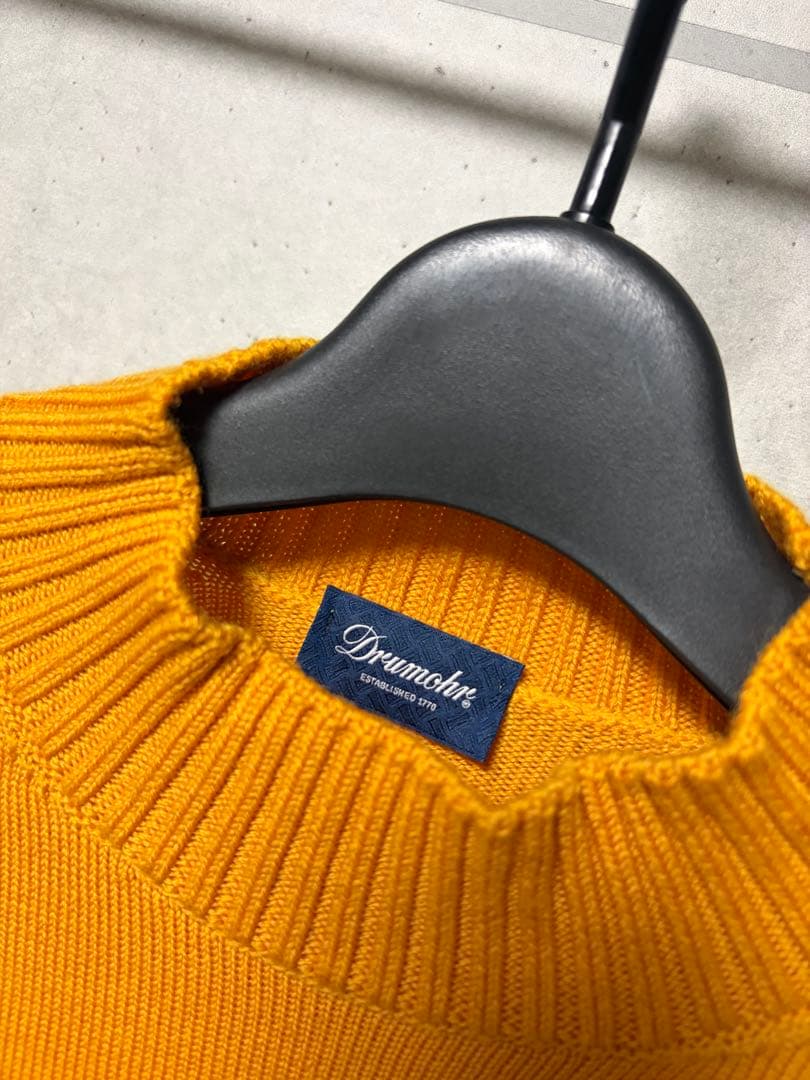 Drumohrニット セーター メリノウール　マスタード　イタリア製　48