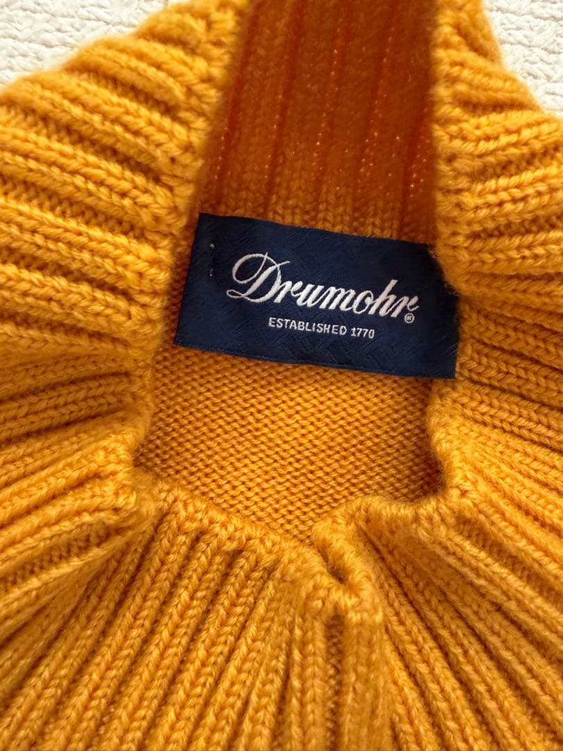 Drumohrニット セーター メリノウール　マスタード　イタリア製　48