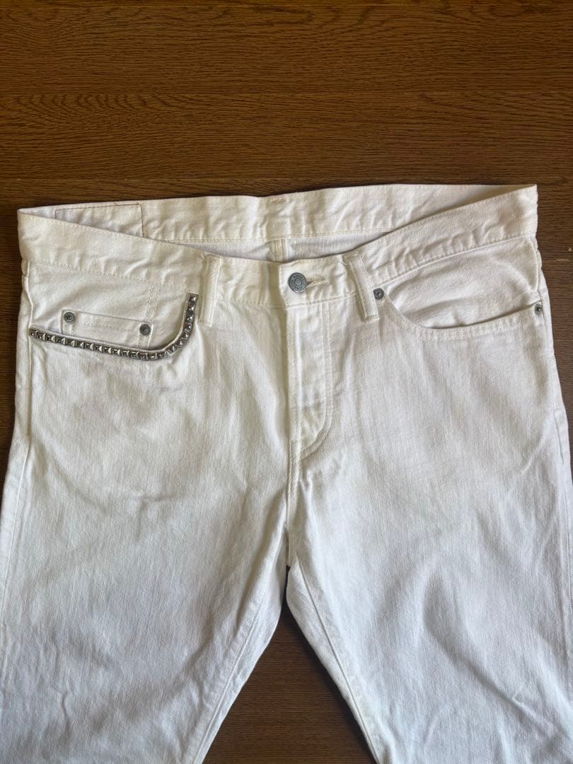 ヒステリックグラマー　ホワイトデニム　スタッズ