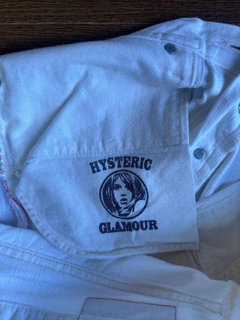 ヒステリックグラマー　ホワイトデニム　スタッズ