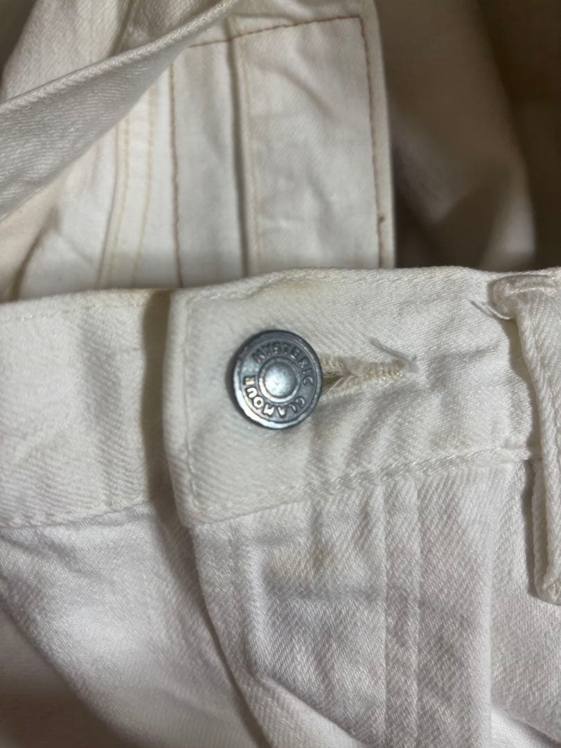 ヒステリックグラマー　ホワイトデニム　スタッズ