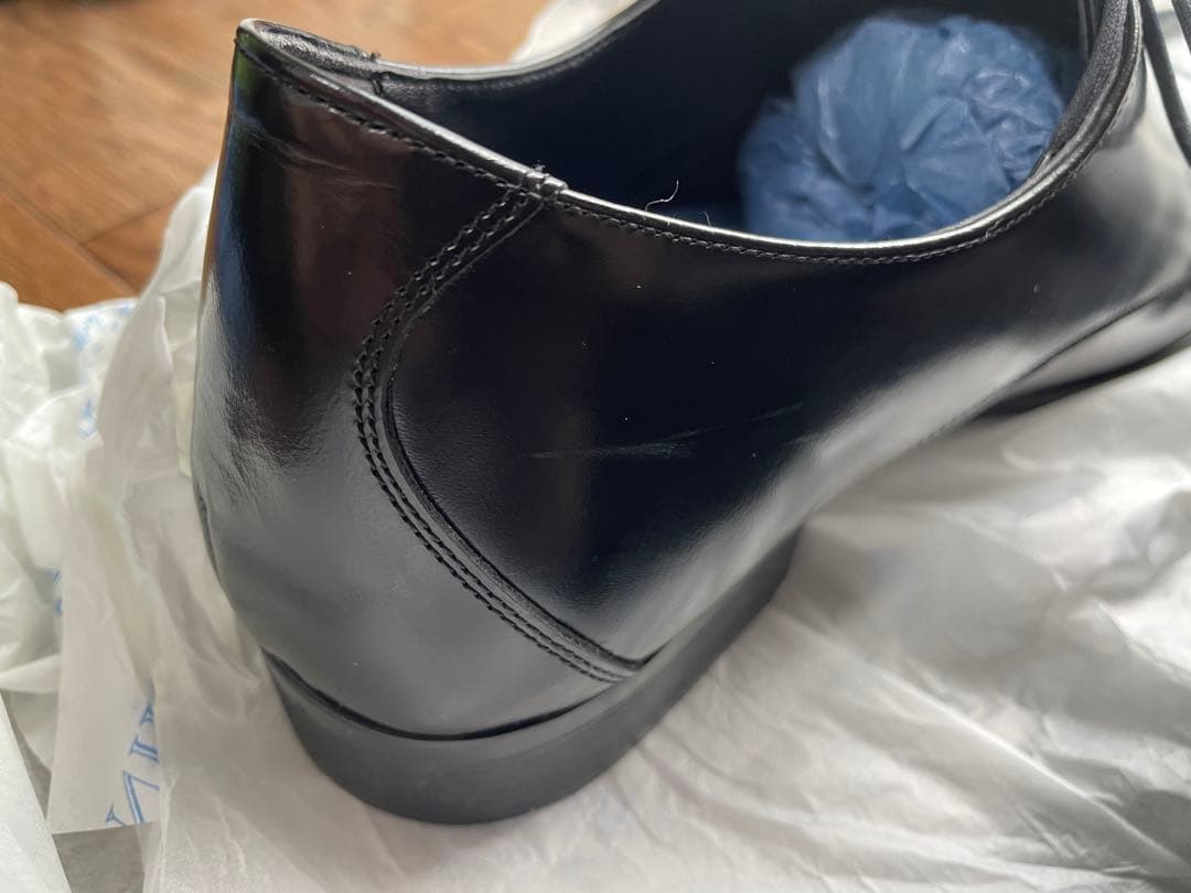 benir ブライダルシューズ 革靴 6cmアップ ウェディング 黒