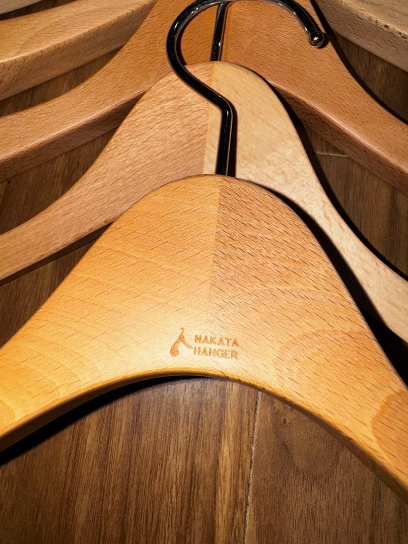 NAKATA 木製衣類ハンガー 7個セット6月20日までの限定価格