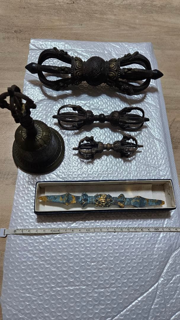 密教法具　五鈷鈴　ガンダー　古物　　5点