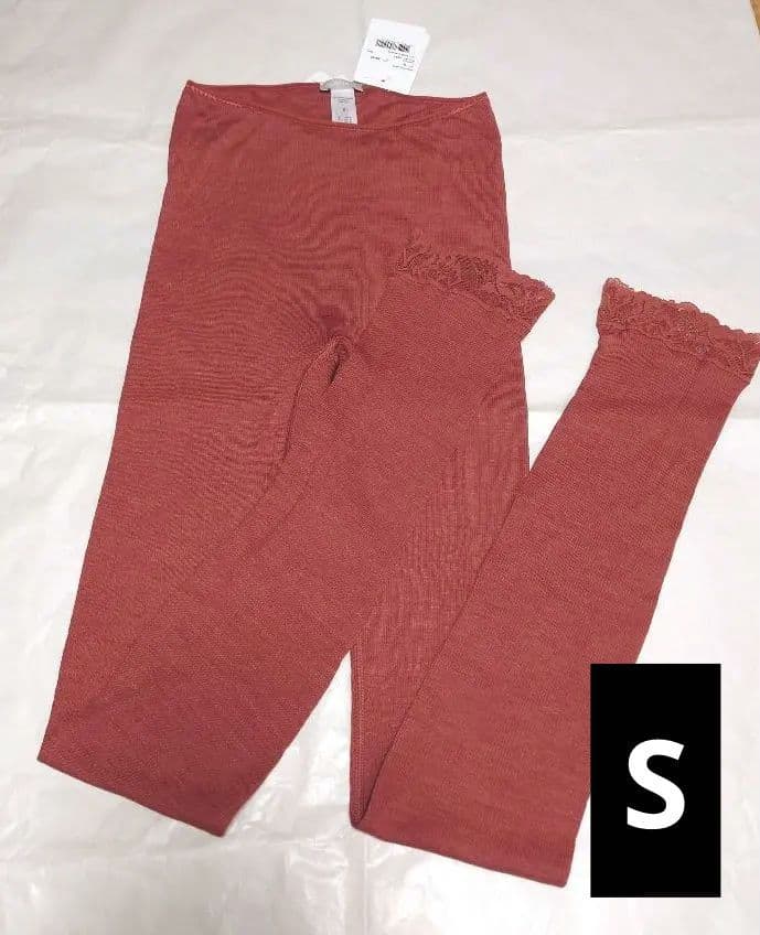 新品タグ付き 高級 ウール シルク レギンス ボトムス S
