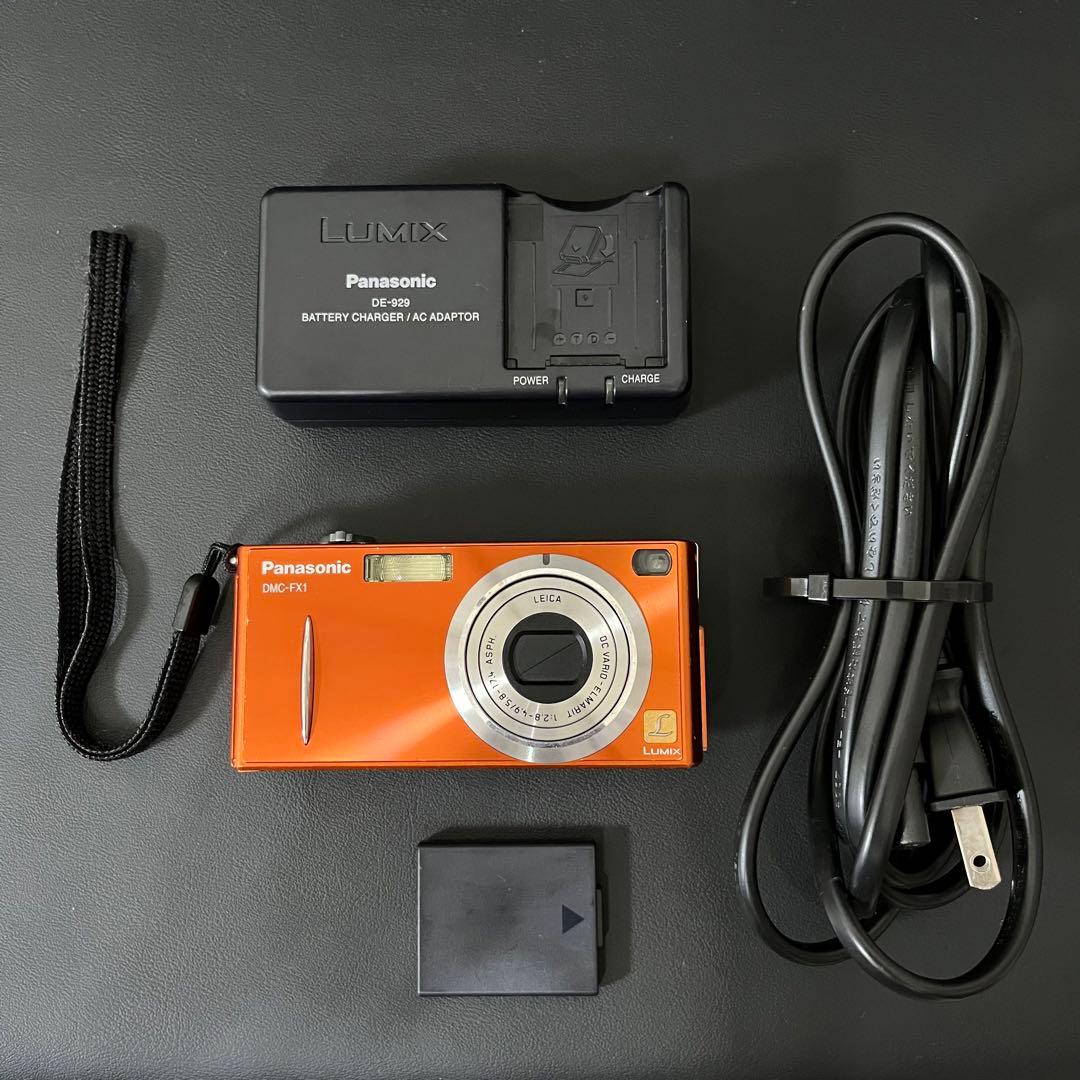 【動作確認済/極美品】Panasonic LUMIX DMC-FX1 オレンジ
