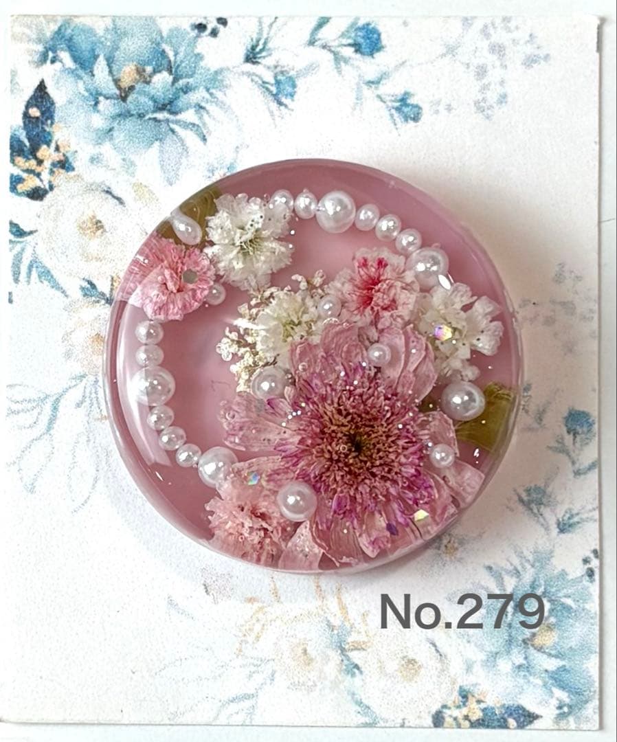 メル30077様　レジンヘアゴム　ポニーフック　ドライフラワー