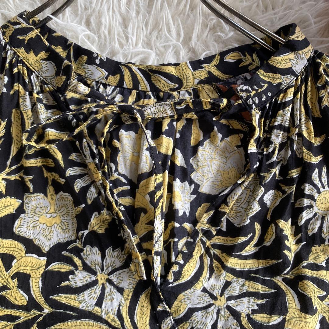 つぶつぶフリーダ　ワンピース　インド四段パッチワークティアードワンピース