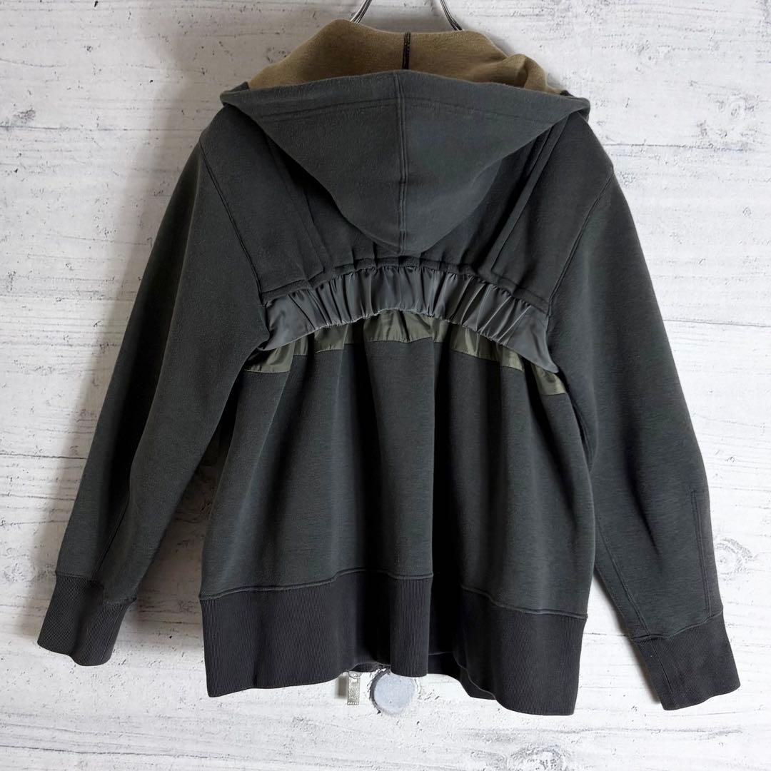sacai スポンジスウェット パーカー ダブルジップ 1