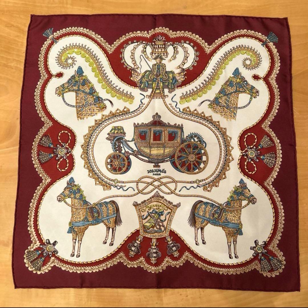 HERMES エルメス　カレ45 美品