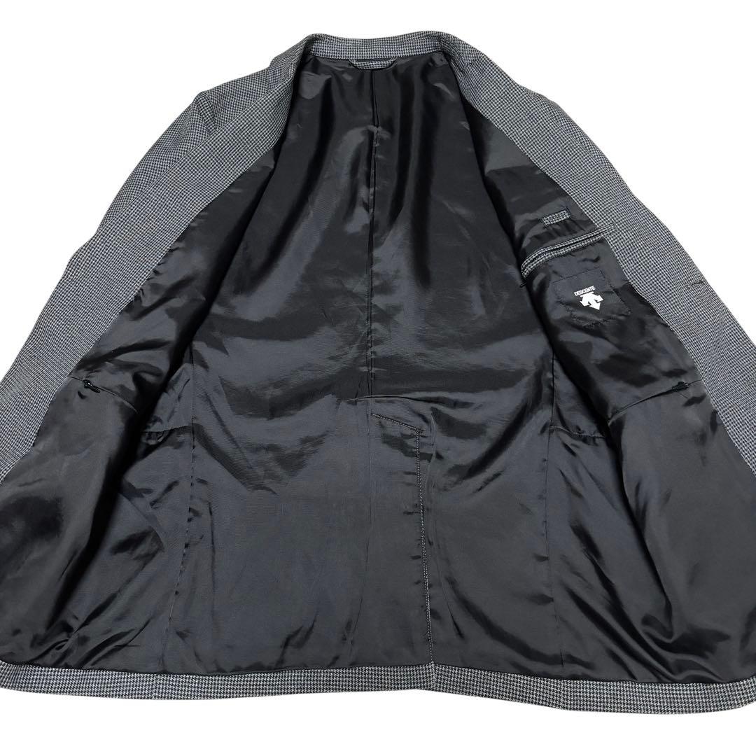 美品 XL DESCENTE デサント スーツ セットアップ ストレッチ 千鳥柄