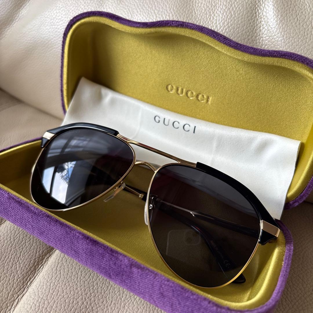 ◇美品◇新品未使用　GUCCI グッチ　アビエーターサングラス