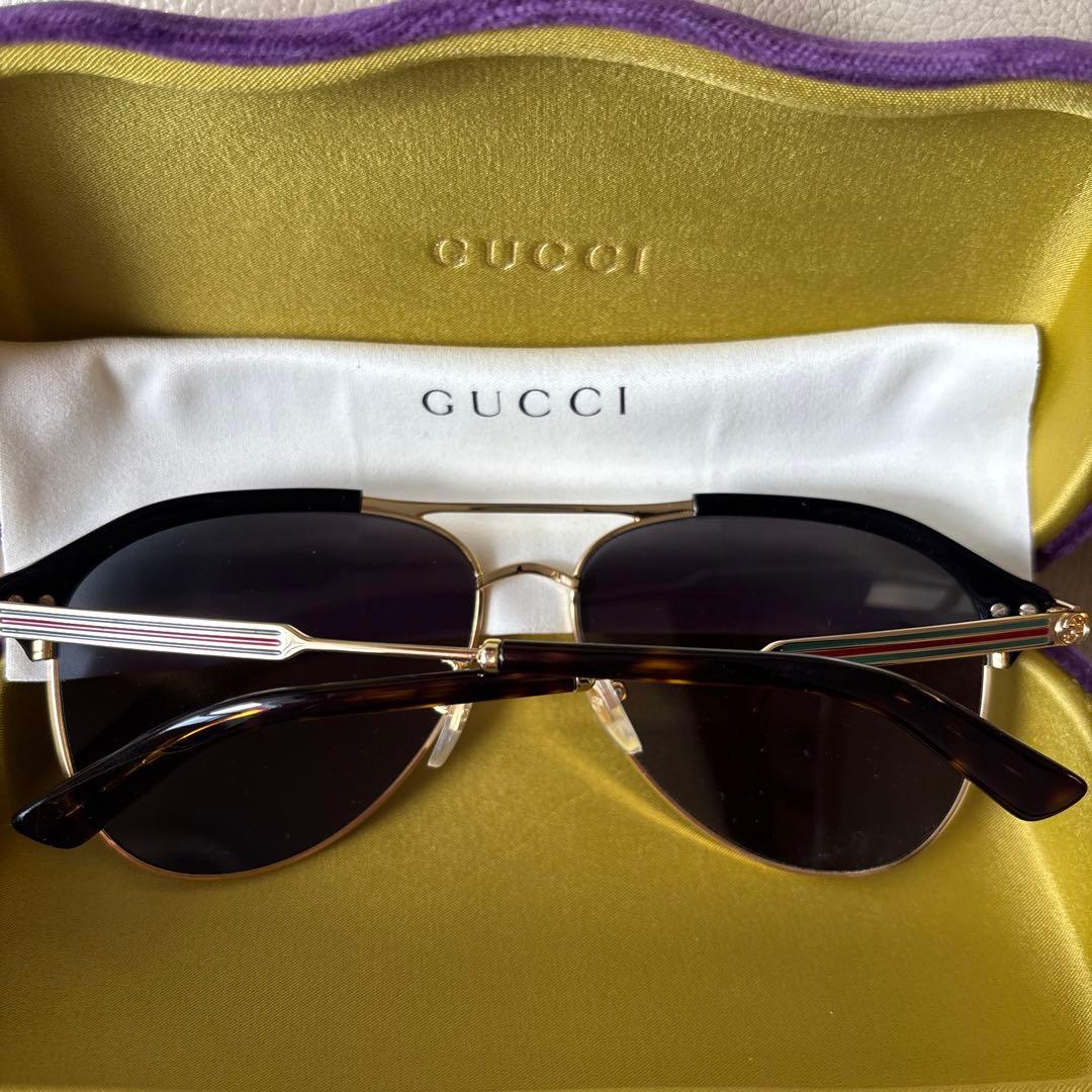 ◇美品◇新品未使用　GUCCI グッチ　アビエーターサングラス