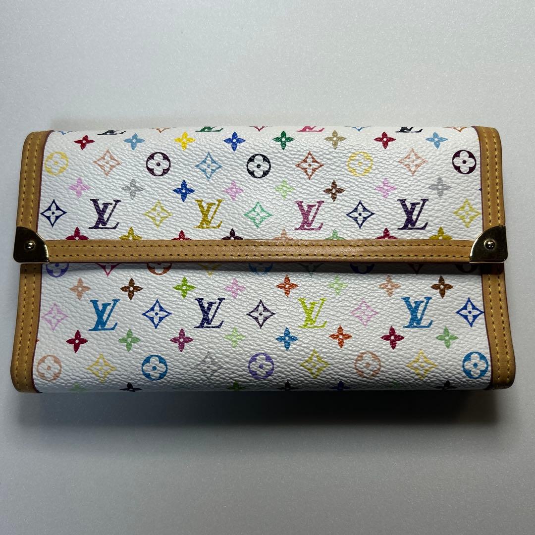 ルイヴィトン　長財布　マルチカラー　ポルトトレソール