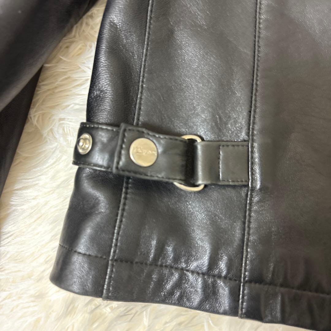 CHEVIGNON シェビニオン　レザーライダースジャケット　シングル　ベルト