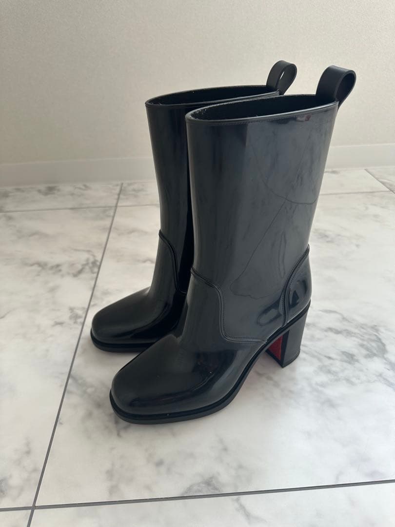 Christian Louboutin♡ブラックヒールレインシューズ