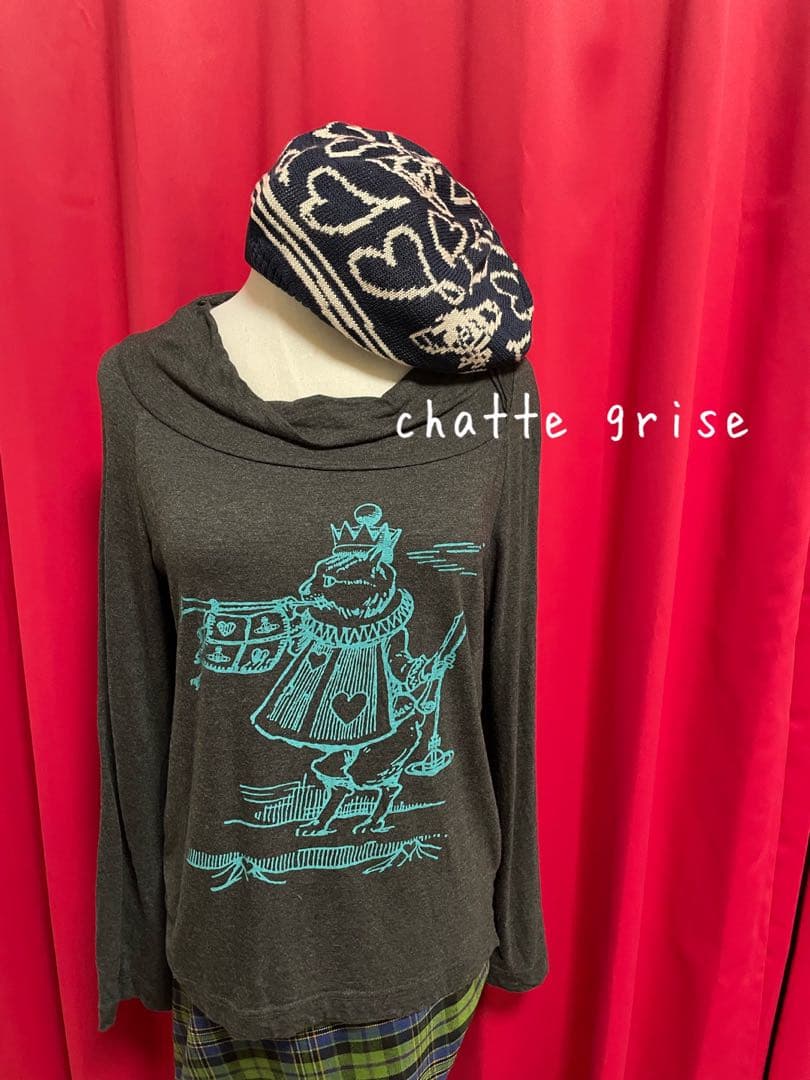 たいよう様本日限定未使用ヴィヴィアンオーブハート綿ニットベレーネイビー二階堂林檎