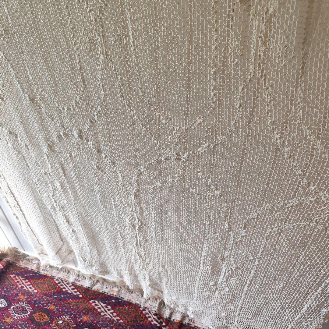 ハンドワークコットンフィレレース　生成り