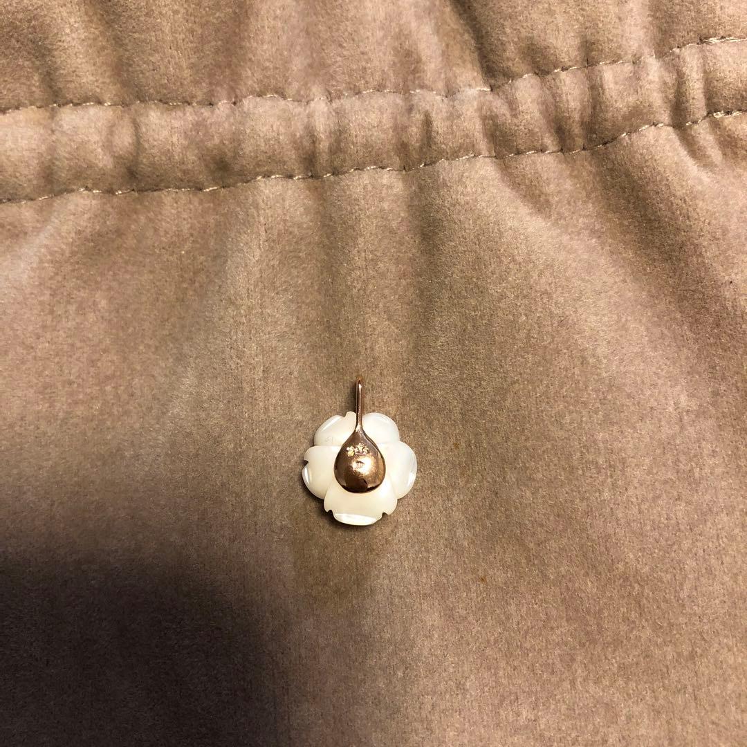 【極美品】レアagete K10 ホワイトローズ　アガット　チャーム