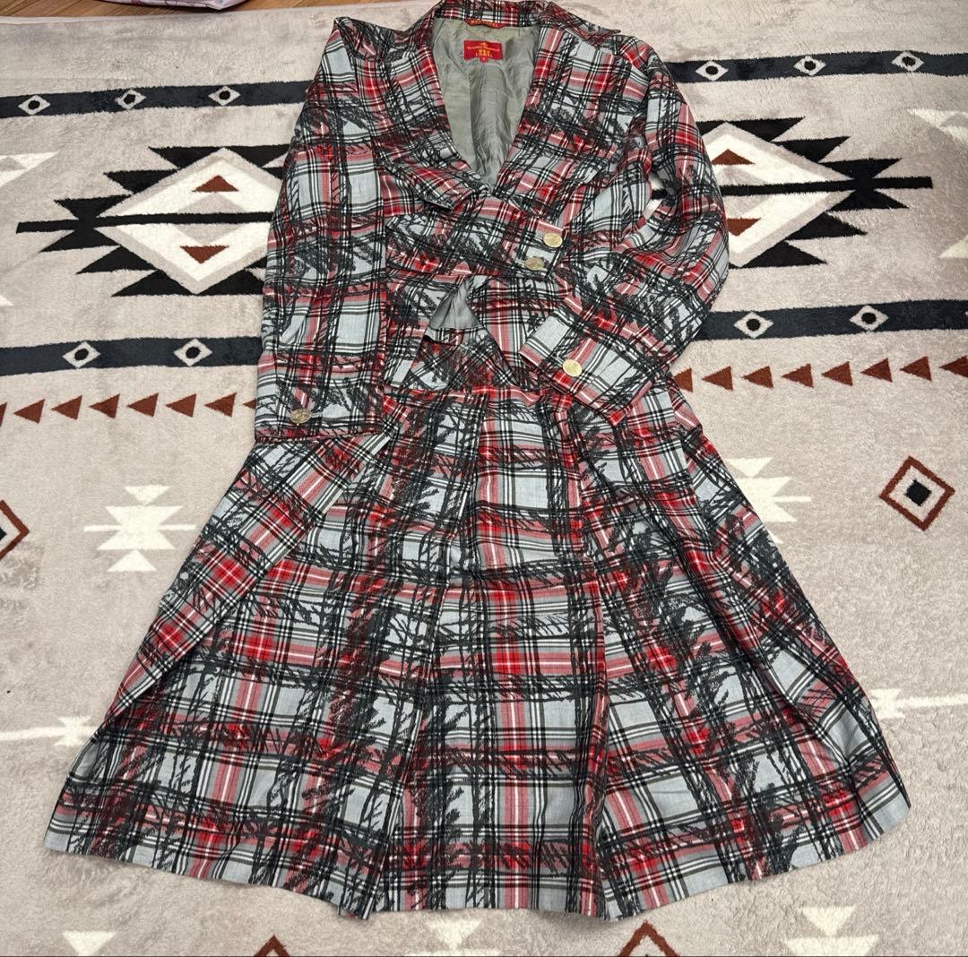 R*u様 ヴィヴィアンウエストウッド セットアップジャケット　チェックレッドオー