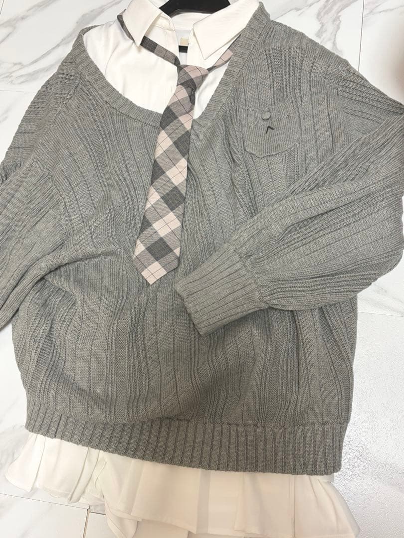 ワンピース andmary Mimi girls set mini dress gray